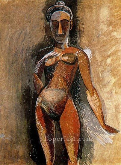 Standing nude woman 1907 Pablo Picasso Oil Paintings